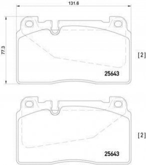 Гальмівні колодки дискові BREMBO P85 123 (фото 1)