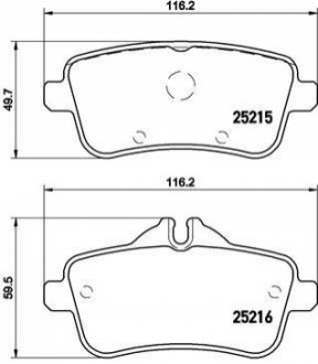 Гальмівні колодки дискові BREMBO P50 101 (фото 1)