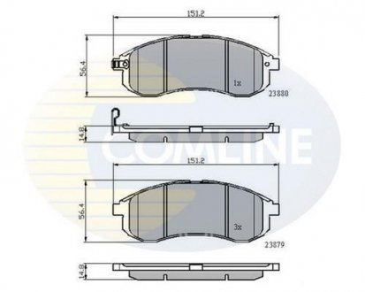 Гальмівні колодки, дискове гальмо (набір) COMLINE CBP31749