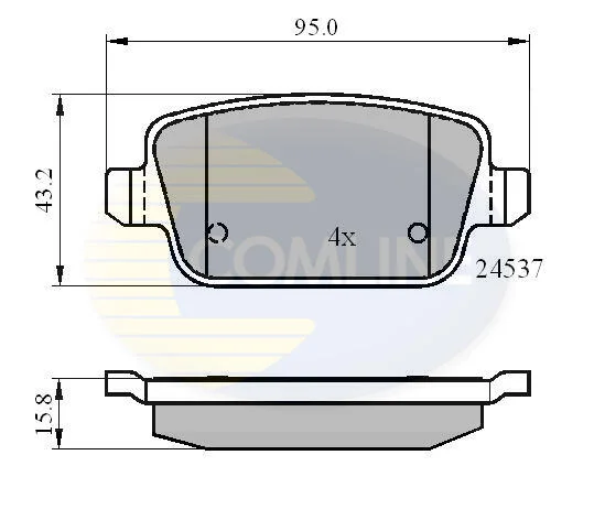 Comline - Гальмівні колодки до дисків COMLINE CBP01610 (фото 1)