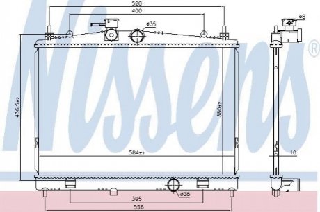 Радiатор NISSENS 68735