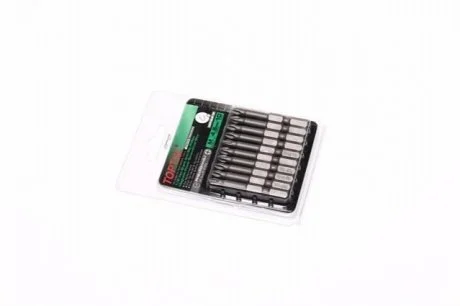 Набор бит 1/4 50мм PH2 магнитных Anti-Slip (под шуруповерт) 10шт TOPTUL FSMA0802G