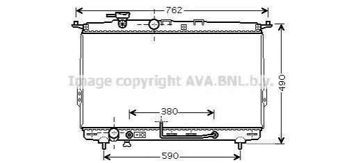 Радіатор охолодження HYUNDAI SONATA IV (EF) (98-) 2.0-2.7 (вир-во AVA) AVA COOLING HYA2107 (фото 1)