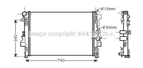 Радіатор охолодження MERCEDES VITO II W639 (03-) (вир-во AVA) AVA COOLING MSA2356 (фото 1)