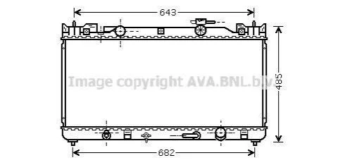 Радіатор охолодження TOYOTA CAMRY (01-) 2.0/2.4 (вир-во AVA) AVA COOLING TO2282 (фото 1)