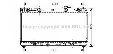Радиатор охлаждения TOYOTA CAMRY (01-) 2.0/2.4 (пр-во AVA) AVA COOLING TO2282