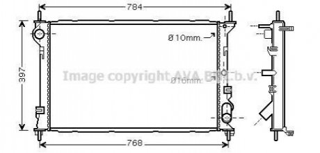 Радиатор TRANS CONN 18i/18TDCi 04- (Ava) AVA COOLING FDA2411