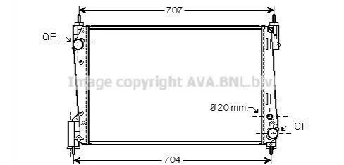 Радіатор охолодження CORSA D 13CDTi MT 06-(вир-во AVA) AVA COOLING OLA2423 (фото 1)
