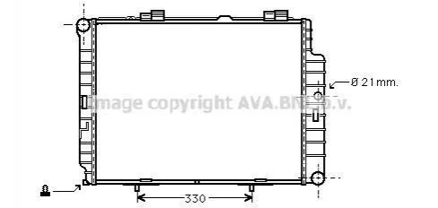 Радіатор охолодження MERCEDES E II (210) (вир-во AVA) AVA COOLING MSA2287 (фото 1)