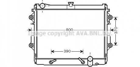 Радиатор охлождения LEXUS LX 570 (07-) (пр-во AVA) AVA COOLING TO2491
