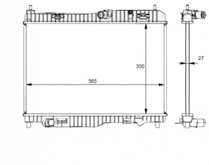 Радіатор пічки FORD FIESTA 1.0 11/2012> NRF 59134