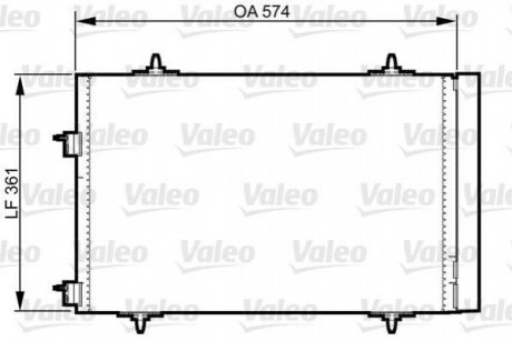 Радіатор кондиціонера (з осушувачем) VALEO 814365