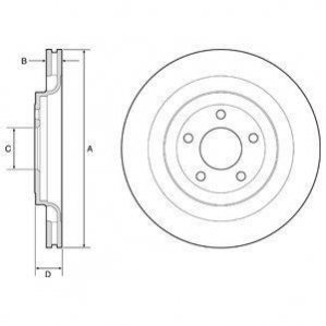 Диск гальмівний DELPHI BG4832C