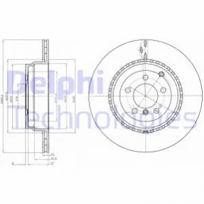 Диск гальмівний DELPHI BG9080C (фото 1)