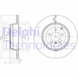 Диск гальмівний DELPHI BG9080C