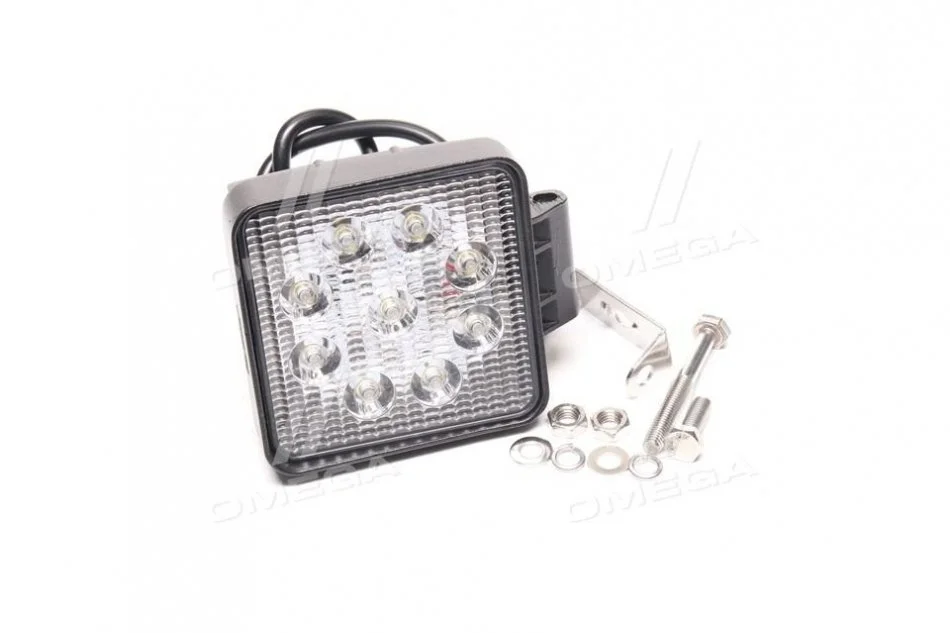 Фара LED квадратна 27W, 9 ламп, 110*164мм, вузький промінь 12/24V 6000K (LITLEDA,) JUBANA 453701039/453701037 (фото 1)