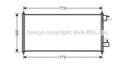 Радиатор кондиционера FORD Transit Connect (P65, P70, P80) (пр-во AVA) AVA COOLING FDA5361