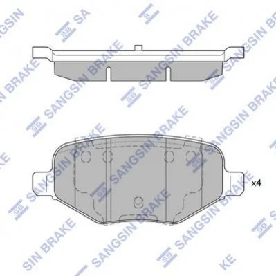 Колодка торм. диск. FORD EXPLORER 15- задн. (пр-во SANGSIN) Hi-Q (SANGSIN) SP1621 (фото 1)