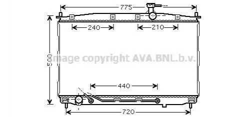 Радіатор охолодження HYUNDAI Santa Fe II (CM) (вир-во AVA) AVA COOLING HY2174 (фото 1)