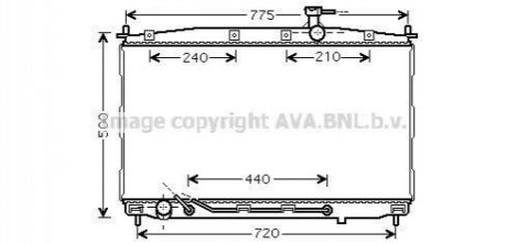 Радиатор охлаждения HYUNDAI Santa Fe II (CM) (AVA) AVA COOLING HY2174