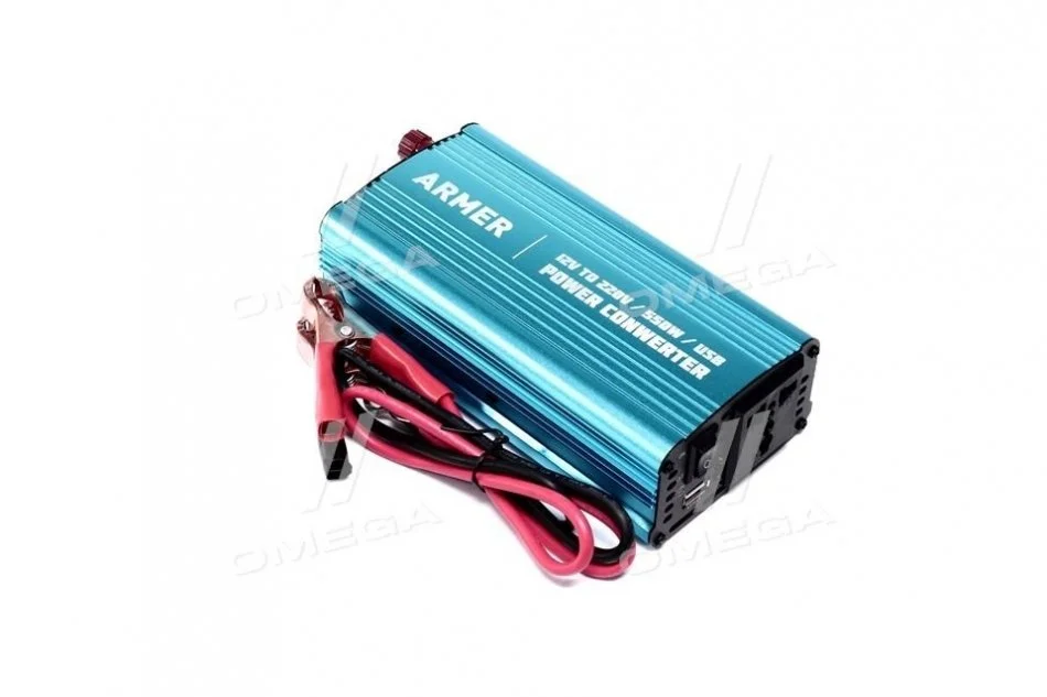 Перетворювач напруги 12V-220V/550W/USB/мод.хвиля <> ARMER ARMPI600 (фото 1)