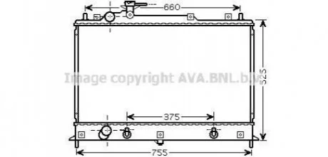 Радиатор охлаждения MAZDA CX7 (2007-) (пр-во AVA) AVA COOLING MZ2210
