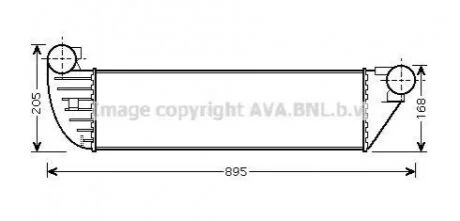 Интеркулер ESPACE4/LAGUNA2 TD 05- (пр-во AVA) AVA COOLING RTA4397