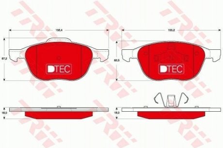 Гальмівні колодки, дискові TRW GDB1583DTE