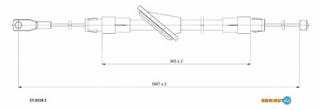 Трос зупиночних гальм ADRIAUTO 27.0218.1 (фото 1)