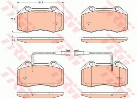 - Гальмівні колодки до дисків TRW GDB2045