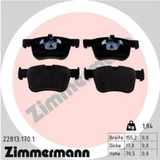 Комплект гальмівних колодок ZIMMERMANN 22813.170.1