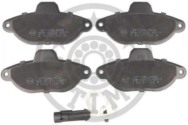 KLOCKI HAMULCOWE FIAT PUNTO (176_), PUNTO (188_), PUNTO CONVERTIBLE (176_), PUNTO VAN (176_) 93-10 PRZOD SZT OPTIMAL BP09898 (фото 1)