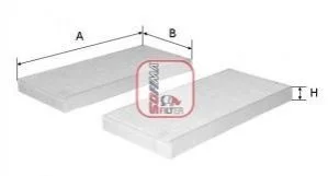 FILTR PYЈKOWY KABINY /2SZT/ AUDI A6,A6 ALLROAD,VW XL1 0.8DH-5.2 04- SOFIMA S3226C (фото 1)