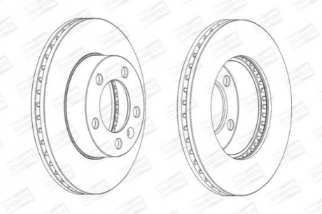 Диск тормозной RENAULT MASTER III 2.3DCI 2010- передн. CHAMPION 562713CH1