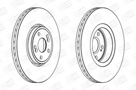 RENAULT Диск тормозной передн. Espace IV,Vel Satis 06- CHAMPION 562187CH1 (фото 1)