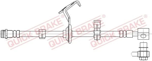 PRZEWOD HAMULC ELAST BRAKE HOSE W/BANJO BOLT SZT QUICK BRAKE 58825X (фото 1)