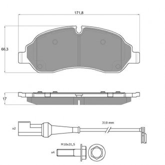 Гальмівні колодки дискові STARLINE BDS951