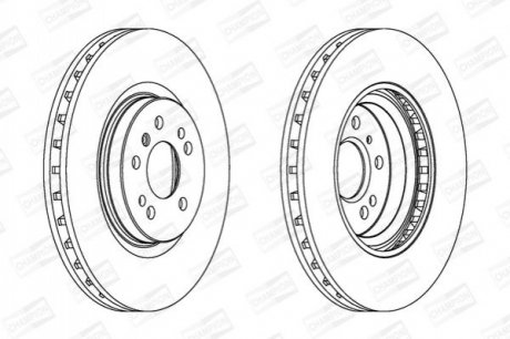 DB Диск тормозной передн.ML W164,R251 05- CHAMPION 562403CH1