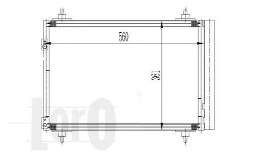 Радіатор кондиціонера Citroen Berlingo 1.6 HDI 08- LORO 0090160016 (фото 1)