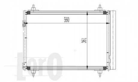Радіатор кондиціонера Citroen Berlingo 1.6 HDI 08- LORO 0090160016