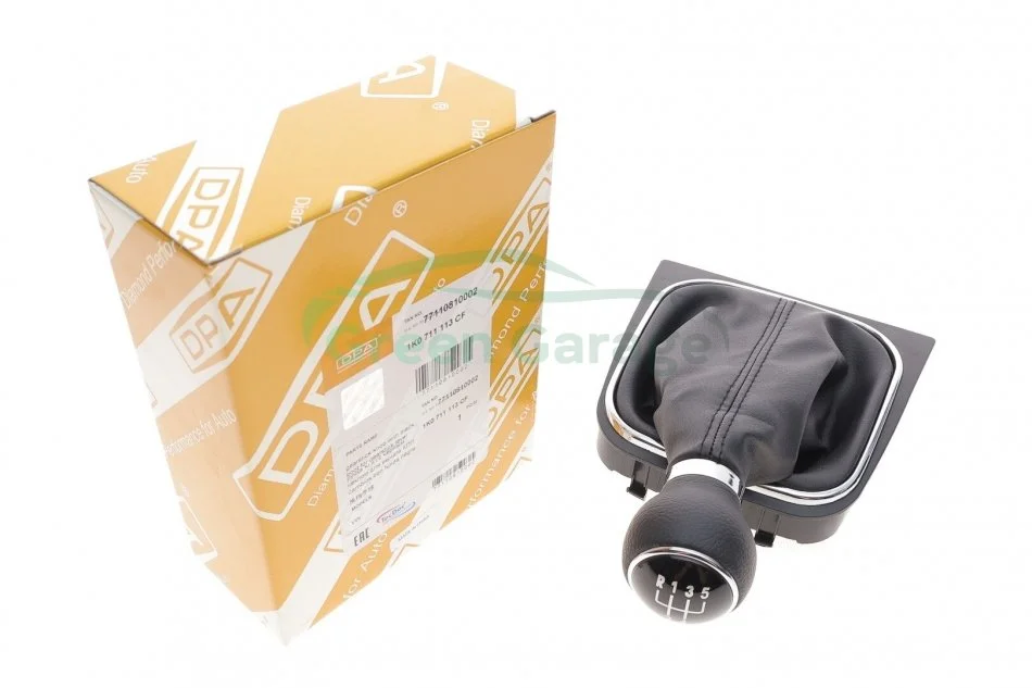 Gearstick knob with black boot for gearstick lever DPA 77110810002 (фото 1)