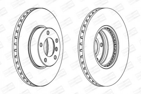 BMW Диск тормозной передн.5серия E39 00- CHAMPION 562384CH1