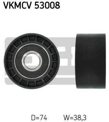 Паразитний / ведучий ролик, поліклиновий ремінь SKF VKMCV53008 (фото 1)