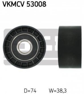 Паразитний / ведучий ролик, поліклиновий ремінь SKF VKMCV53008