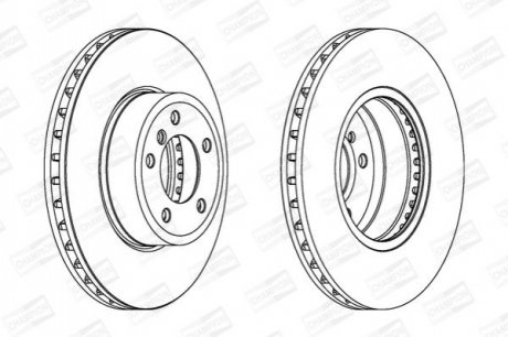 BMW Диск тормозной передн.5 E60 03- CHAMPION 562397CH1