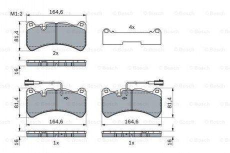 KLOCKI HAM./PRZ/ ALFA ROMEO GIULIA 2.9 19- BOSCH 0986424104