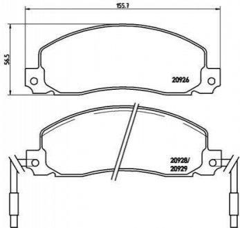 Гальмівні колодки, дискове гальмо (набір) BREMBO P68006