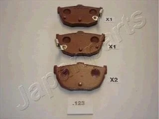 Гальмівні колодки, дискове гальмо (набір) JAPANPARTS PP123AF (фото 1)