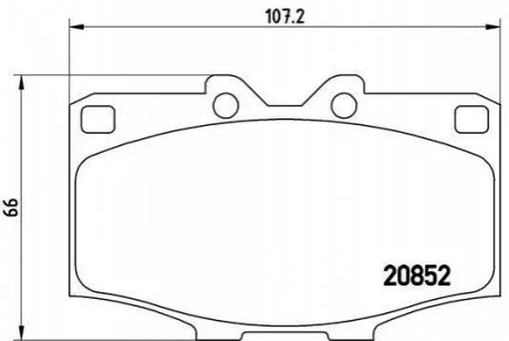 Гальмівні колодки, дискове гальмо (набір) BREMBO P83006