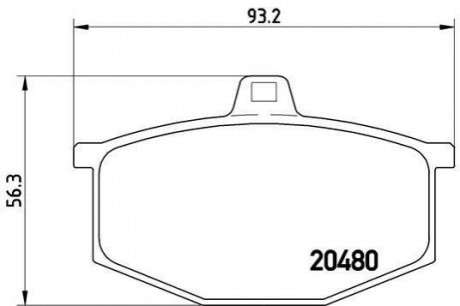 Гальмівні колодки, дискове гальмо (набір) BREMBO P68005